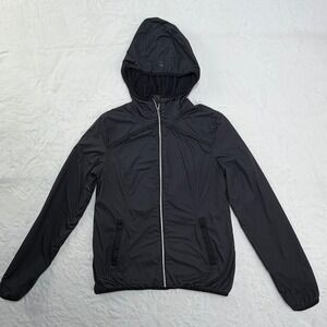 ivivva Black Hooded Jacket Women's Size 12 Starburst Back